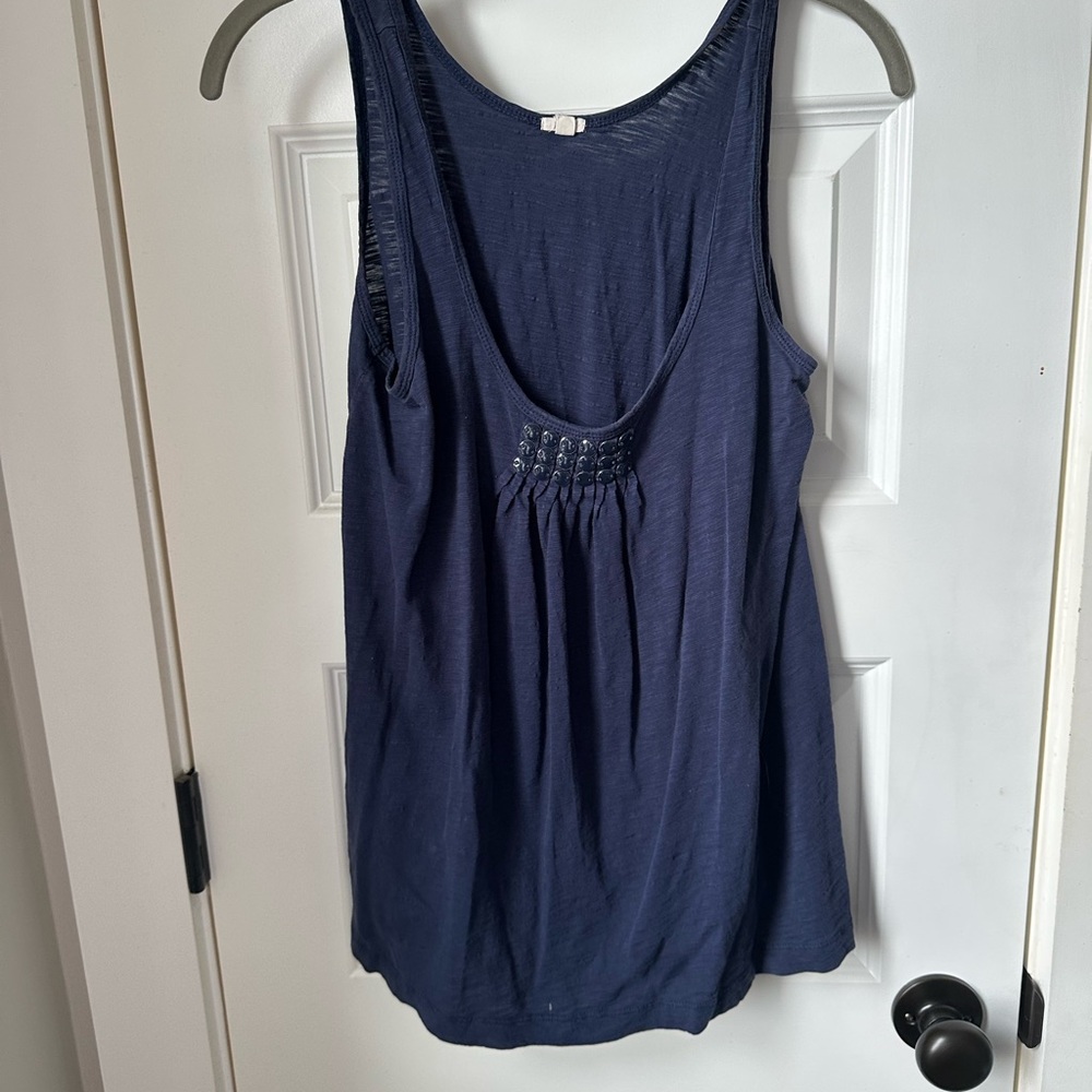 Navy Blue Sleeveless Women's Top